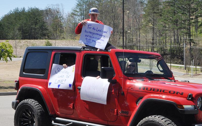 Community members participated in a parade at Blue Ridge Assisted Living &amp; Memory Care to show how much the residents mean to them Friday, April 3.