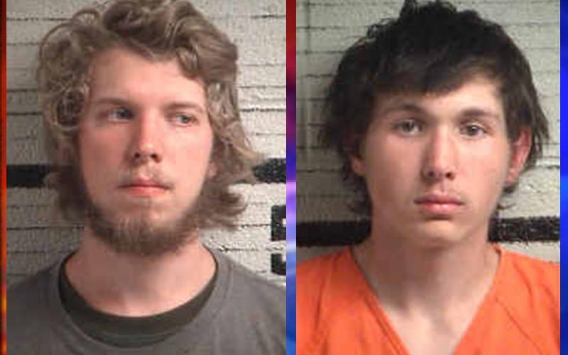 Logan Chad Jeffers, left, and Robert Lee Stacy were arrested and charged with second degree burglary April 12.