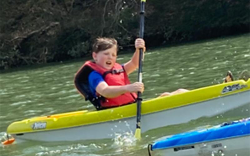 Copper Basin Elementary School student Jasper Mealer went kayaking down the lower part of the Ocoee River into Parksville Lake with his friend during the school closure caused by COVID-19.