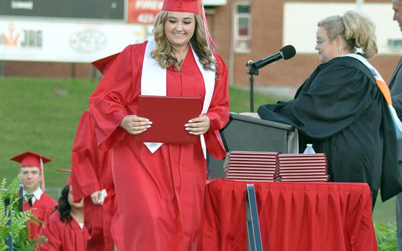 Alexandria Hook was among the CBHS Class of 2020 graduates honored on the school’s football field.