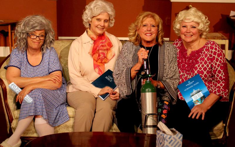 “The four old broads are eager to return to the stage!” Blue Ridge Community Theater Production Manager Joseph Nicolella said. The production, Four Old Broads, came to a halt amid the COVID-19 pandemic in late March. Broads shown, from left, are Toni Creed, Norma Bean, Swan McKnight and Sherry Triebert.