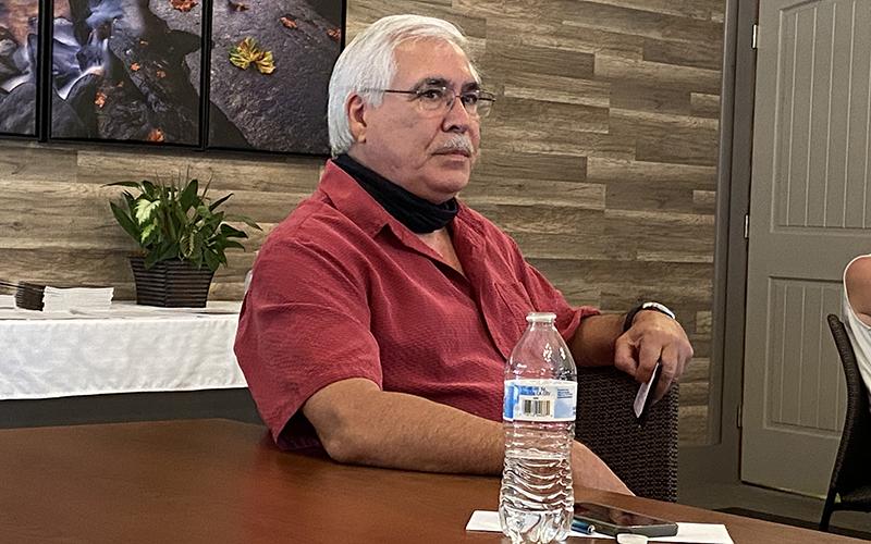 Blue Ridge Business Association President Cesar Martinez updated the Fannin County Chamber of Commerce Board of Directors on downtown Blue Ridge and McCaysville businesses following the COVID-19 pandemic.