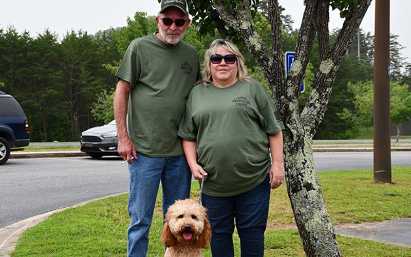 David and Hariett Emig and their dog Jack participated in the 2020 Riding the Ridge event Saturday, June 27 to help raise money for Shop with a Cop.