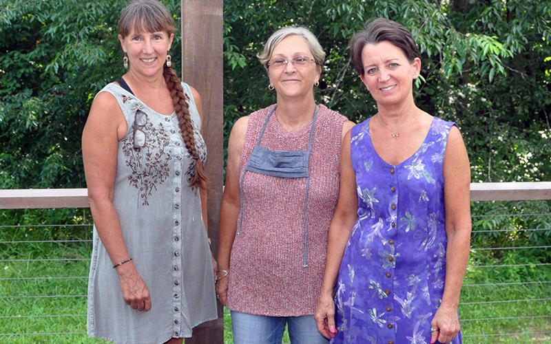 Proceeds from the Freedom For Fido event went to help local dogs who are chained up. Shown are Kat Belongie, left, Emily Farina, middle, and Carol Shannon.