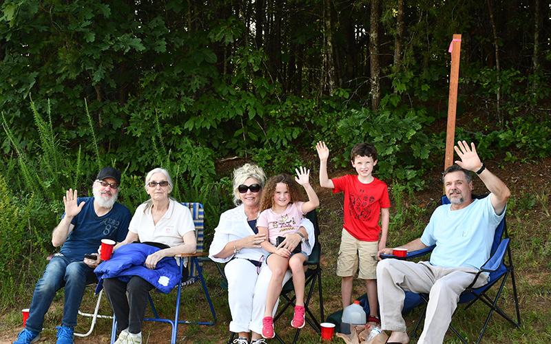 Families from across Blue Ridge and the surrounding areas camped out for the annual Fourth of July fireworks display sponsored by the Lake Blue Ridge Civic Association Saturday, July 4. Shown are, from left, Stacy Waldrep, Beverly Waldrep, Tammy Hasty, Cheyenne Prestridge, Colt Prestridge and Johnny Prestridge.