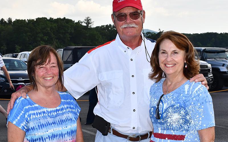 Families from all over Georgia traveled to Blue Ridge for Independence Day weekend this year. Debbie O’Quinn and Jay and Linda Stewart from Brunswick, Georgia, were one of many families who watched fireworks at Blue Ridge Lake Saturday, July 4.