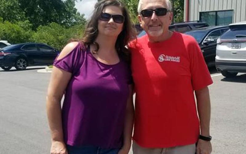 Becky and Greg Harkins participated in a Blood Assurance blood drive in memory of Fannin County Paramedic/Firefighter Michelle Sowers Sunday, August 16.