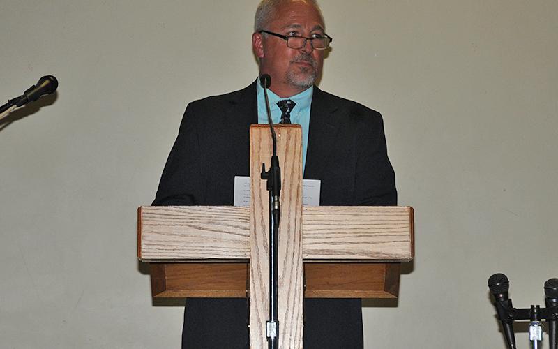 Polk County Sheriff Steve Ross encouraged the newly elected officials.