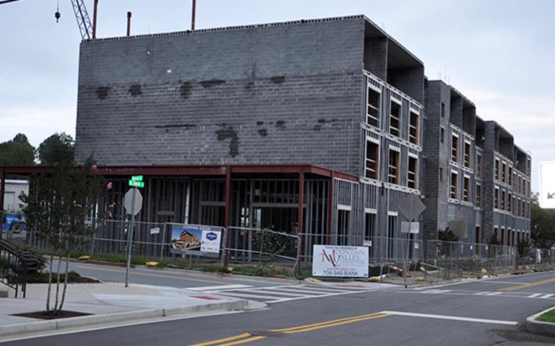 The Hotel/Motel Excise Tax is taken from lodging providers, like this future hotel along West First Street in Blue Ridge.