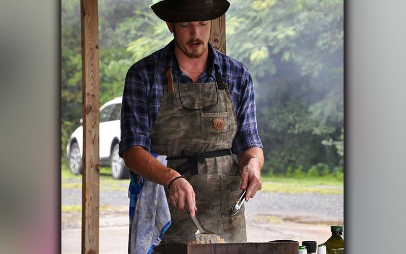 Local celebrity Noah Sims helped cater Fannin County Family Connection’s volunteer appreciation lunch Friday, September 25.
