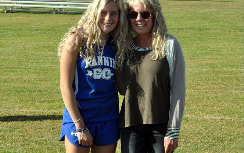 Fannin County High School cross country seniors were honored before thier home meet Wednesday, October 21. Senior Teagan Cioffi is shown with her mother, Shannon Cioffi.
