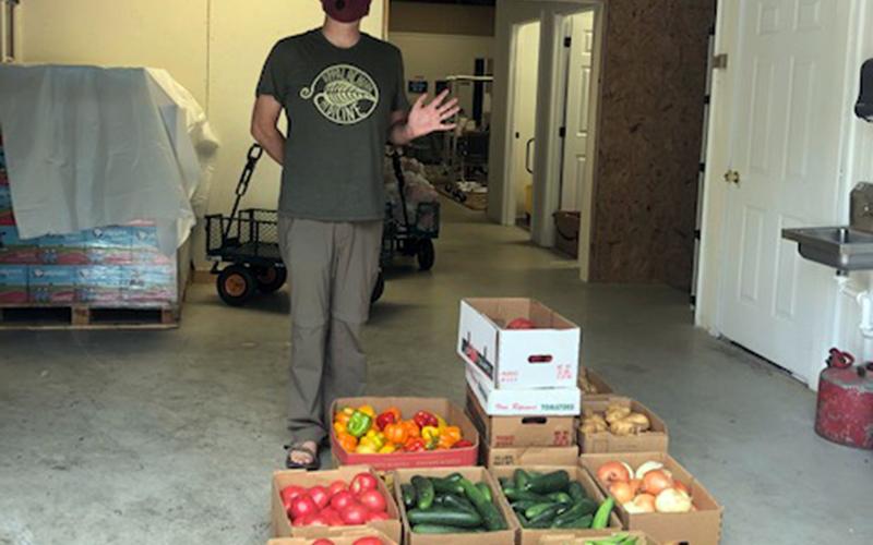Luke Dilbeck of The Folk Apothic has been helping Feed Fannin obtain fresh, local produce for Fannin County Family Connection’s food pantry.