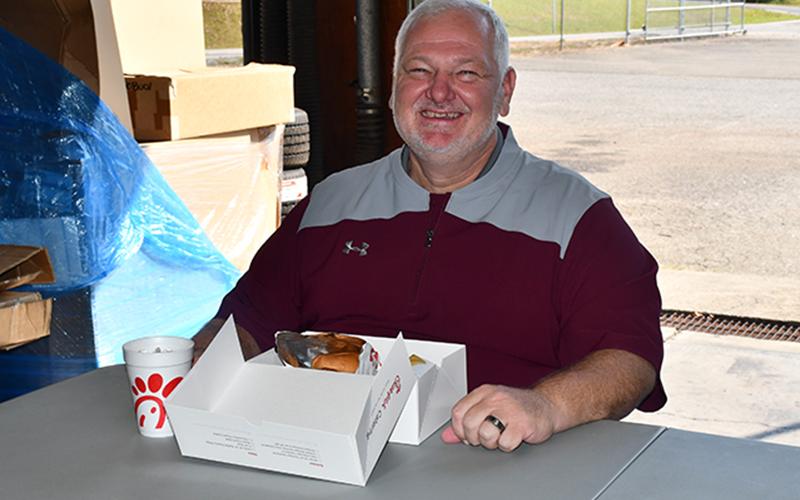 Fannin County School System bus driver Jeff Holloway joined his fellow bus drivers for a School Bus Safety Week luncheon Thursday, October 22.