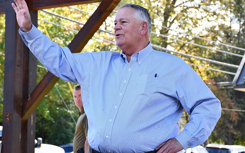 Georgia Speaker of the House David Ralston joined U.S. Congressional Representative and U.S. Senatorial Candidate Doug Collins for a candidate Meet and Greet Event in downtown Blue Ridge Wednesday, October 21.