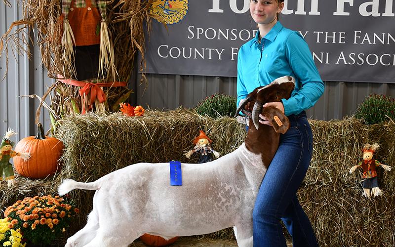 Abby McFarland won first prize at the Fannin County Youth Fair Saturday, September 28.