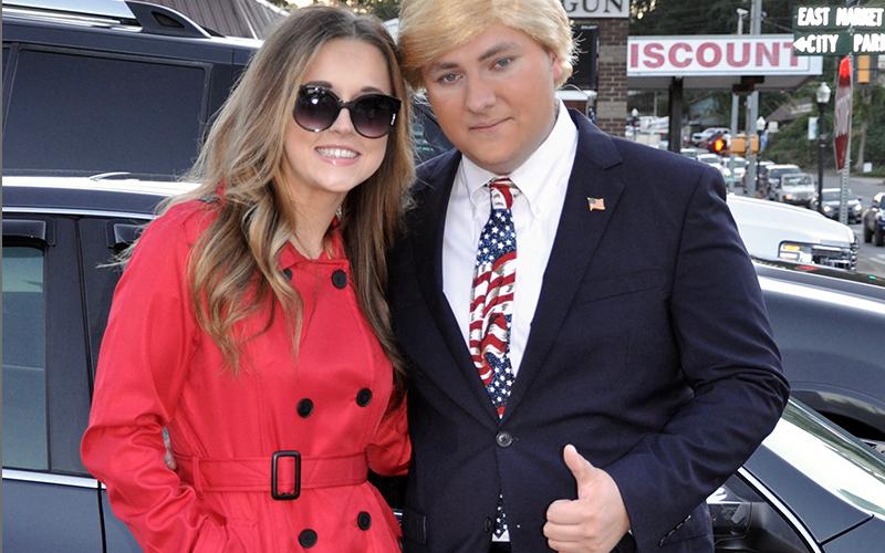 President of the United States Donald Trump and First Lady Melania Trump made a special trip to McCaysville for Halloween. In character are Cassidy Payne and Britton Quintrell.