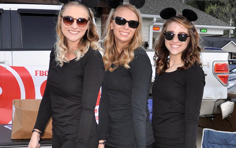 The Three Blind Mice were handing out candy for the First Baptist Church of McCaysville/Copperhill during the annual Halloween Safe Zone. Dressed up are, from left, Victoria Weeks, Journey Dent and Victoria Keaton.