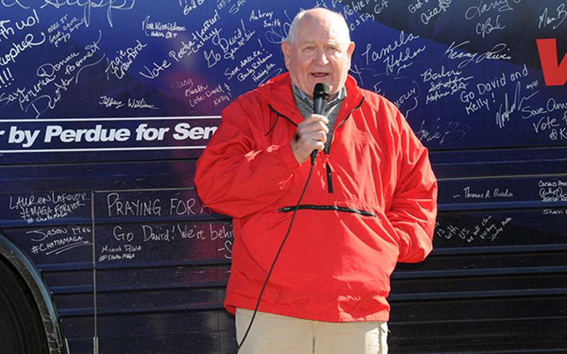 Sonny Perdue told the Win Georgia crowd, it's time to "whip 'em like dogs in January."