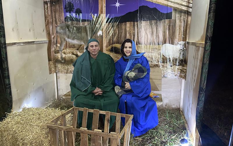 Alan and Kendra Davenport portrayed Joseph and Mary with baby Jesus in The Manger scene of Mt. Moriah Baptist Church’s Live Nativity Friday, December 4.