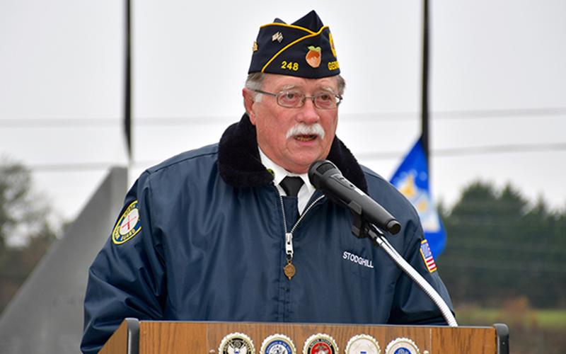 North Georgia Honor Guard Commander Bill Stodghill spoke to the sacrifice those at Pearl Harbor made December 7, 1941, during the Pearl Harbor Day Ceremony.