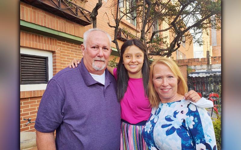 Steve, Elizabeth and Nikki Shamblin were all smiles following the adoption of Elizabeth from an orphanage in Colombia, South America.