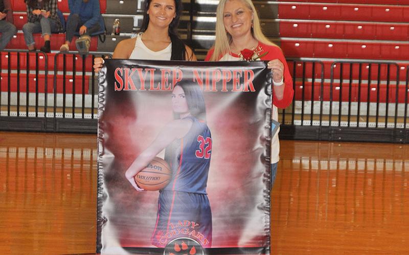 Skyler Nipper was honored at Copper Basin’s senior night ceremony Saturday, February 6, along with 10 other basketball and cheerleading seniors. Nipper is shown with her mother, Janessa Nipper.