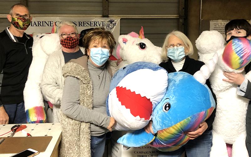 Marine Corps League Detachment 1438’s annual Toys for Tots campaign was once again successful in meeting the community’s need thanks to their many volunteers. Among those volunteers were, from left, Ian and Jody Guttridge, Kathy Smyth, Sue Hoagland and Emily Guttridge.