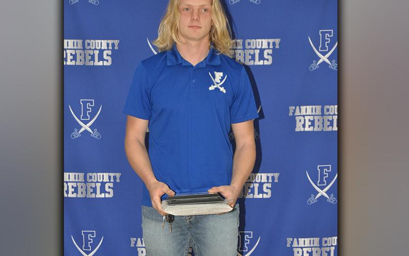 Dalton Ross was recognized Tuesday, March 16, for being selected to the 7AA First Team Defense. Ross was an unstoppable force last year on the defensive side of the ball for the Rebels.