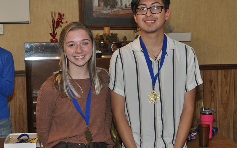 Hannah Sosebee and Daniel Espinoza Garcia were given the 2020 Coaches of the Year Award at Fannin’s cross country meet Thursday, March 18. The award symbolizes the hardwork and hustle the athletes do day-in and day-out to be successful. Teagan Cioffi also won the Coaches of the Year Award, but is not pictured.
