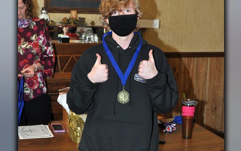 Lucas Whitaker took home the 2020 Competitor Award at the Rebels and Lady Rebels cross country banquet Thursday, March 18. The award symbolizes the most competitive person on the team who always strives to be the best.