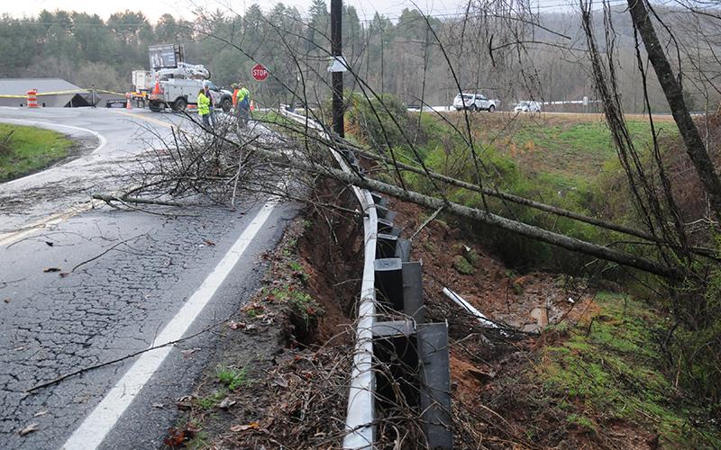 Around 500 City of Blue Ridge water customers are without water due to a main water line break on Bullen Gap Road.