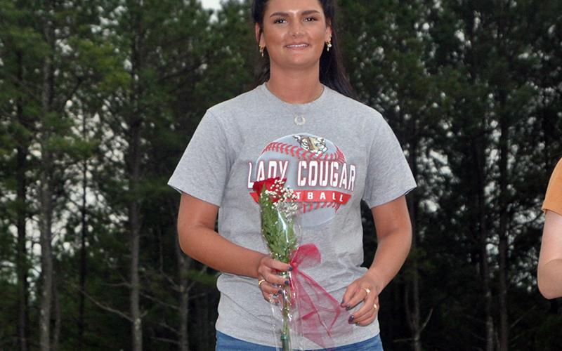 Skyler Nipper was also recognized during the Lady Cougars senior night Thursday, April 29. Nipper served as the team manager this season.