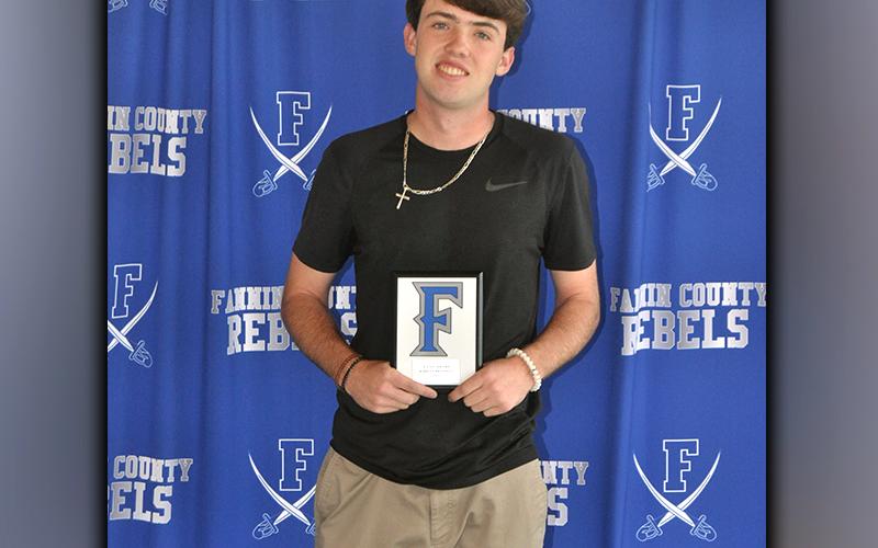The Fannin Rebel baseball team held their end-of-the season banquet Monday, May 17, at the Ridge Community Church pavilion. Jordan Bennett was awarded the A.A.I.T Award for his Attitude, Approach, Intensity and Toughness throughout the season.