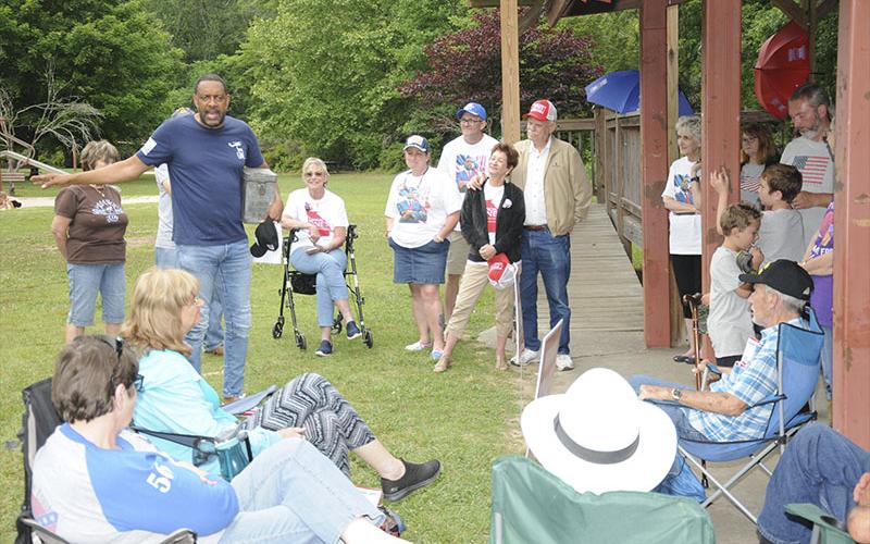 Vernon Jones talked about needed changes and his plans to make those changes if elected governor of Georgia when he brought his campaign to Ron Henry Horseshoe Bend Park Saturday, June 19.
