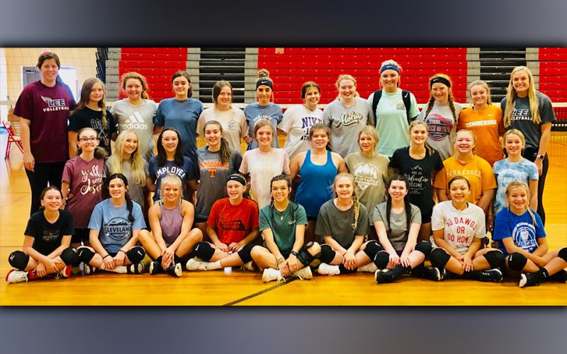 The Copper Basin High School volleyball team traveled to Lee Universty July 21 through 23, to compete against other schools. The Lady Cougars had a great showing. Shown are, from left, front, Trinity Smith, Emily Mundy, Destiny Pittman, Cora Kimsey, Sydney Hickey, Channing Beach, Chelsea Stuart, Aleah Lunsford and Kendra Deal; middle, Alisa Deal, Aaliyah Cochran, Maddie Cribbs, Zoe Green, Peyton Grabowski, Nicole Marrie, Makenna Miles, Albani Dotson, Raegan Hedden and Savannah Bloodworth; and back, Silvia S