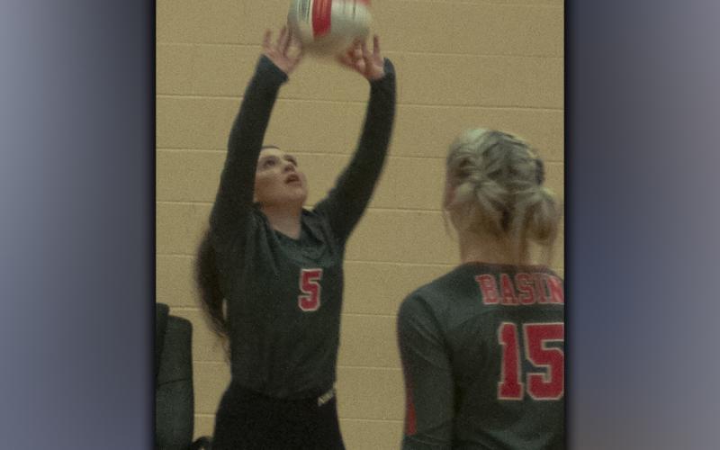 Lady Cougar Chelsea Stuart sets up a kill for Copper Basin in recent action.