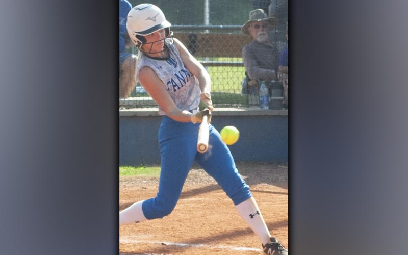 Jaylen Green drills a ball during the Lady Rebels 15-2 win over the Gordon Central Lady Warriors Tuesday, August 24.