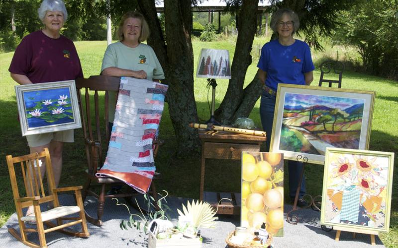 Don’t miss Feed Fannin’s Bowls of Hope Online Auction that begins this Friday, August 20, and continues through August 29 on their website: www.feedfannin.org. Items pictured and not pictured will be available, including lots of handmade items, gift certificates, gift baskets and even furniture. Unique paintings, including those made of encaustic beeswax, along with other artwork of a variety of mediums, will be available for bid. Not for sale, but showing off some of the items that will be offered in the a