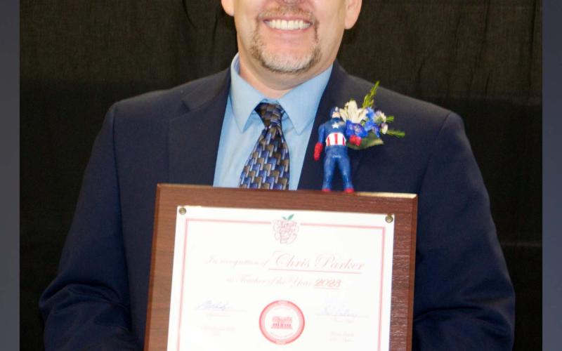 Chris Parker is the 2023 Fannin County Teacher of the Year.
