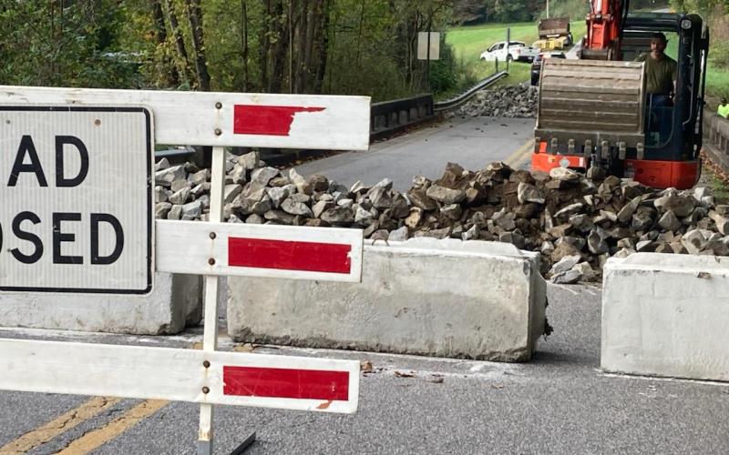 Fannin County was forced to close this bridge on Newport Road last Thursday after an inspection found it to be deficient. A bridge specialist was to be at the site Tuesday, October 19, to determine the best way to fix the structure.