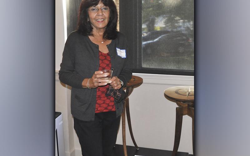 The Blue Ridge Mountains Arts Association hosted the Southern Appalachian Artist Guild’s  (SAAG) Autumn Member Show award ceremony and opening reception Saturday, October 16. Rita Poole, of Blue Ridge, is the SAAG vice president, and she took home second place in the 3D category for her wood veneer piece “Autumn Leaf on Walnut” table.