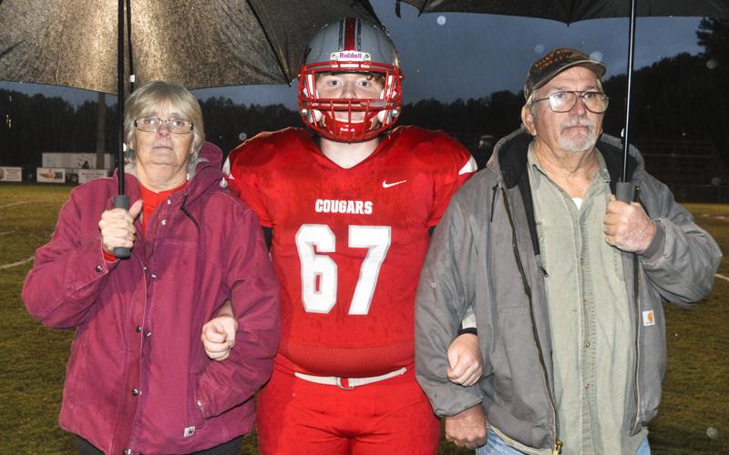 Tucker Shroth was one of the 16 golf, band, cheer and football seniors honored during Copper Basin’s last home football game Friday, October 29. Shroth was honored with his grandparents Tim and Vicki Pack.
