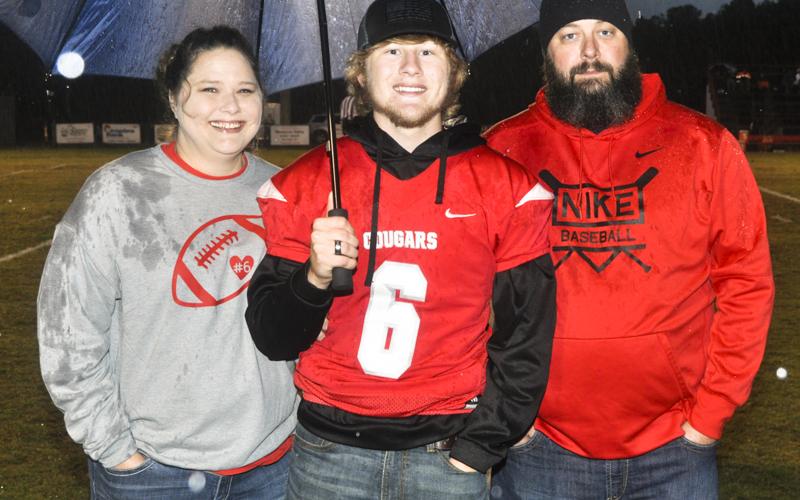 Copper Basin football senior Eli White was recognized with the other football, band, cheer and golf seniors at Copper Basin’s senior night ceremony Friday, October 29. White is shown with his parents Ray and Carrie White.