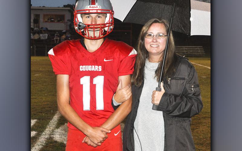 Cougar senior Isaac Chambers was recognized during Copper Basin’s senior night Friday, October 29. Chambers was honored during the ceremony with his mother Jennifer Chambers.