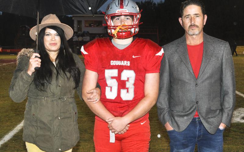 Copper Basin football, golf, cheer and band seniors were honored before the Cougars final home football game of the season against South Pittsburg, Friday, October 29. Senior Kade Foster was honored during the ceremony with his parents Brock and Michelle Foster.