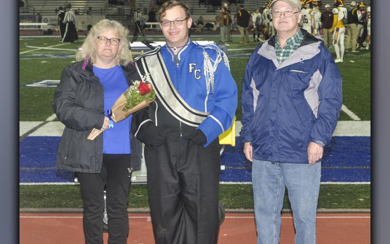 Fannin County High School band senior Tanner Hamby was recognized along with the other band seniors Friday, November 5, at Fannin’s last home football game of the regular season. Hamby was escorted by his parents Michelle and Ed Hamby.