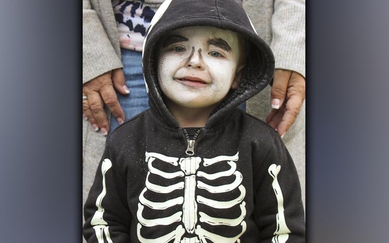 RIGHT: The judges found Branch Cantrell’s costume humorous at the Halloween Safe Zone Saturday, October 30, costume contest.