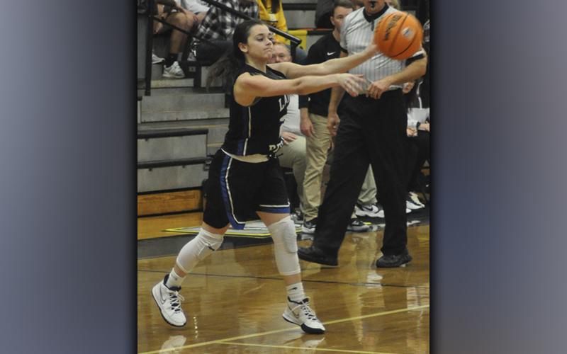 Lady Rebel Jenna Young finds the open Lady Rebel during Fannin’s basketball game against Murphy, Saturday, December 4.