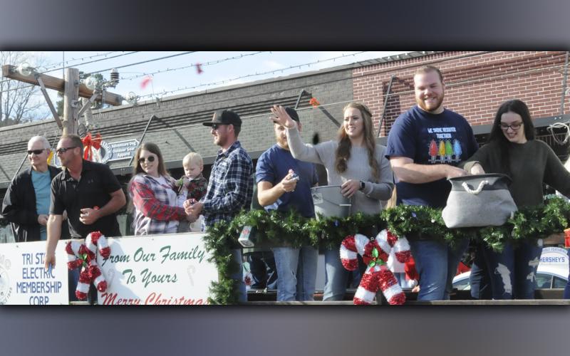 A director, employees and their family members from Tri State EMC took part in the annual Christmas Parade hosted by the Copperhill Kiwanis Club Saturday, December 4.