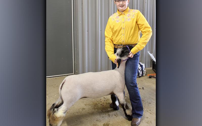 Fannin County Middle School sixth grader Skylar Gazaway practices with her ewe, Bella, before showing for the first time in the Fannin County Young Farmers Association Breeding Ewe and Doe Holiday Classic Saturday, December 4.